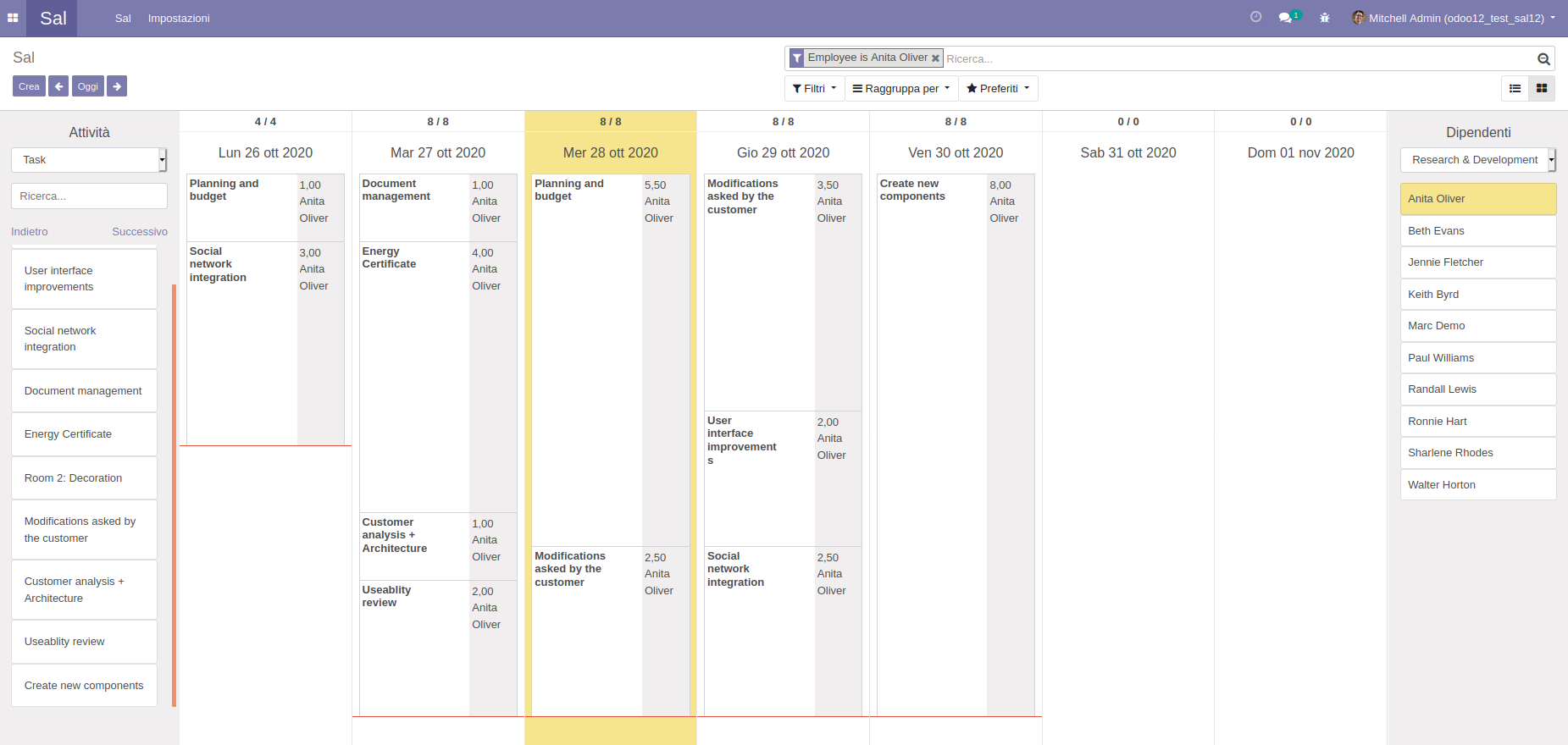 Netfarm Sal Planning versione odoo 12